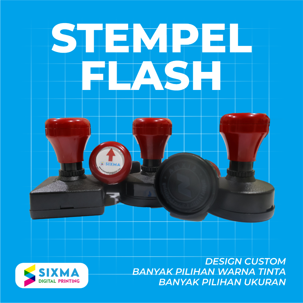 

STAMPEL FLASH CUSTOM SEMUA UKURAN BANYAK PILIHAN WARNA TINTA