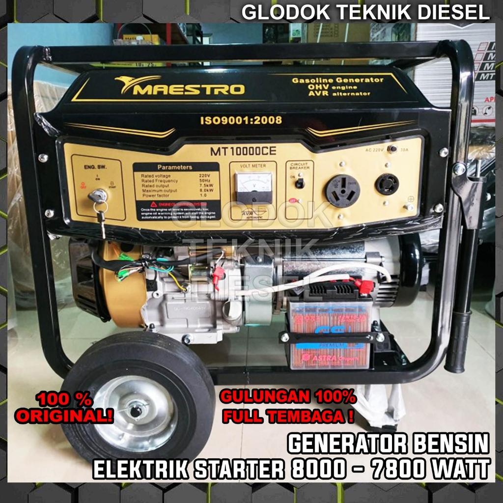 Maestro Genset Bensin 8000 7000 Watt Gasoline Generator 10 Kva Open MT 10000 CE MT10000CE ORIGINAL T