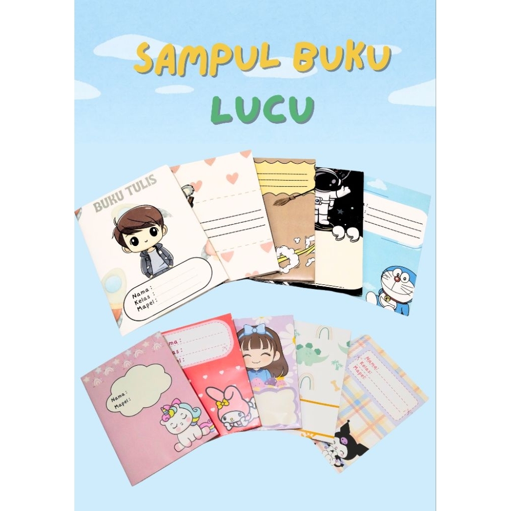 

Sampul Buku Tulis custom lucu dan aesthetic Isi 5pcs untuk buku sidu A5