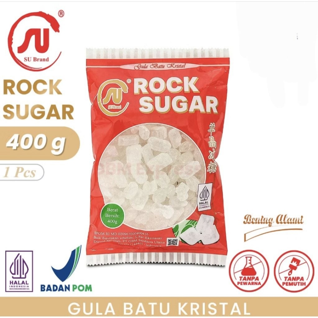 

SU Brand Rock sugar gula batu kristal 400g