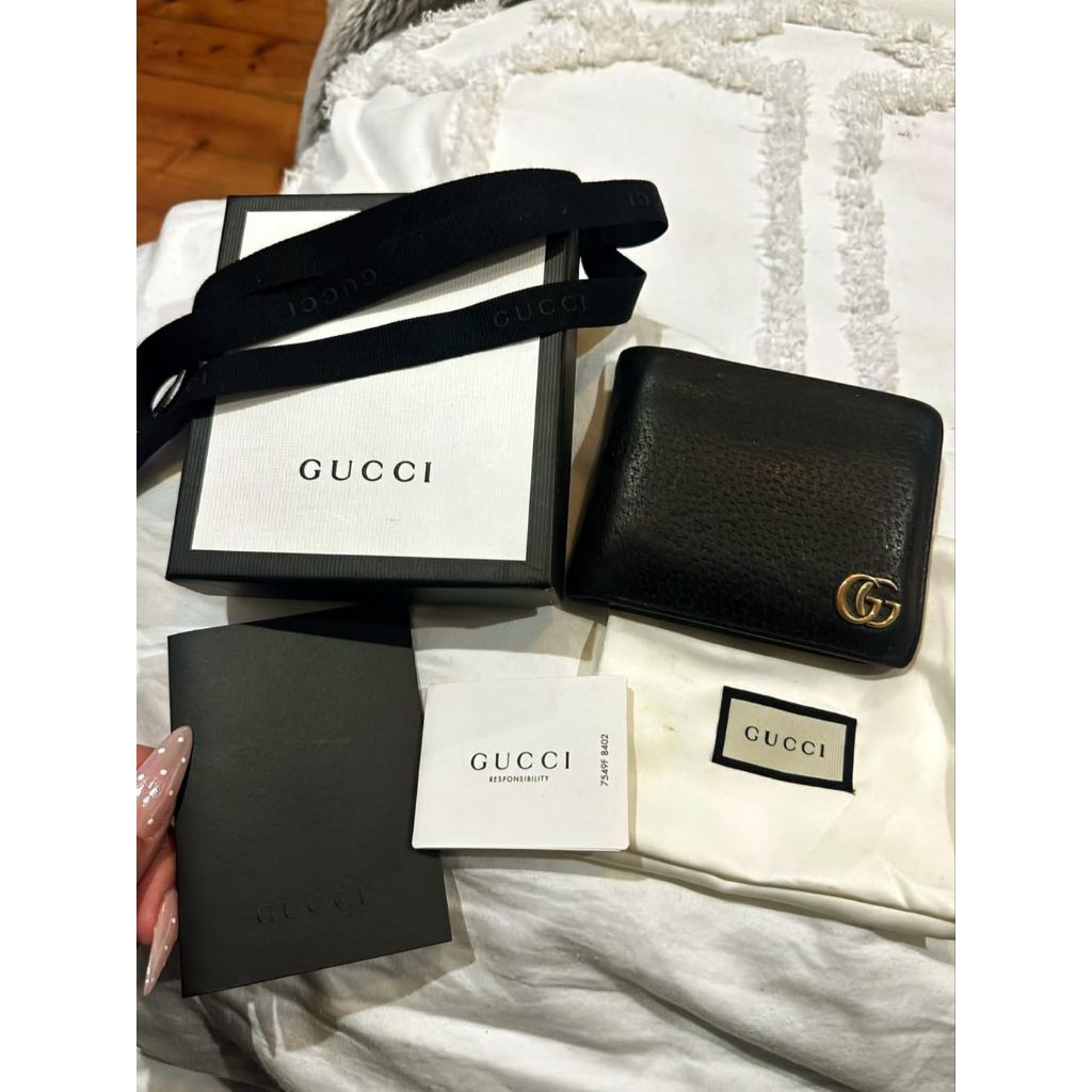Dompet Gucci Original – Black Pebbled Leather