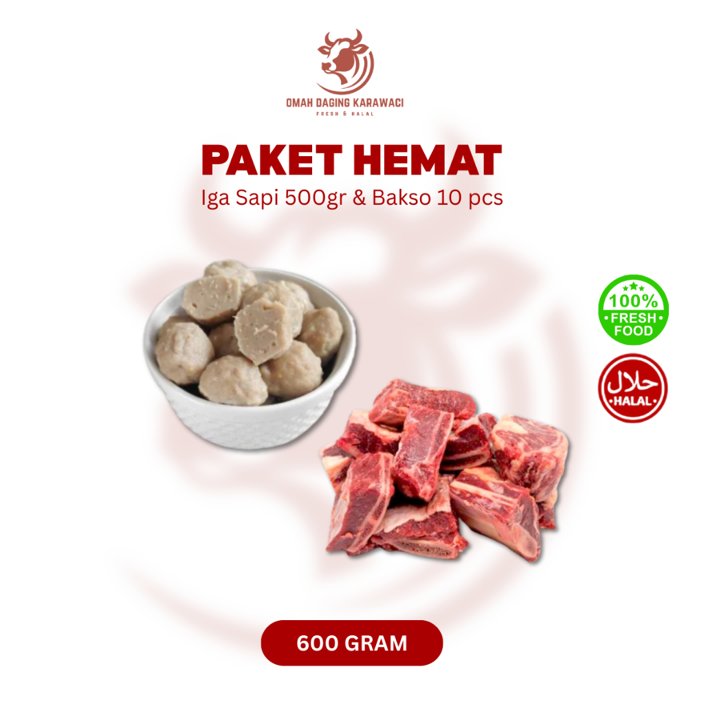 

Paket Hemat - Iga Sapi 500gr & Bakso 10 pcs Tangerang