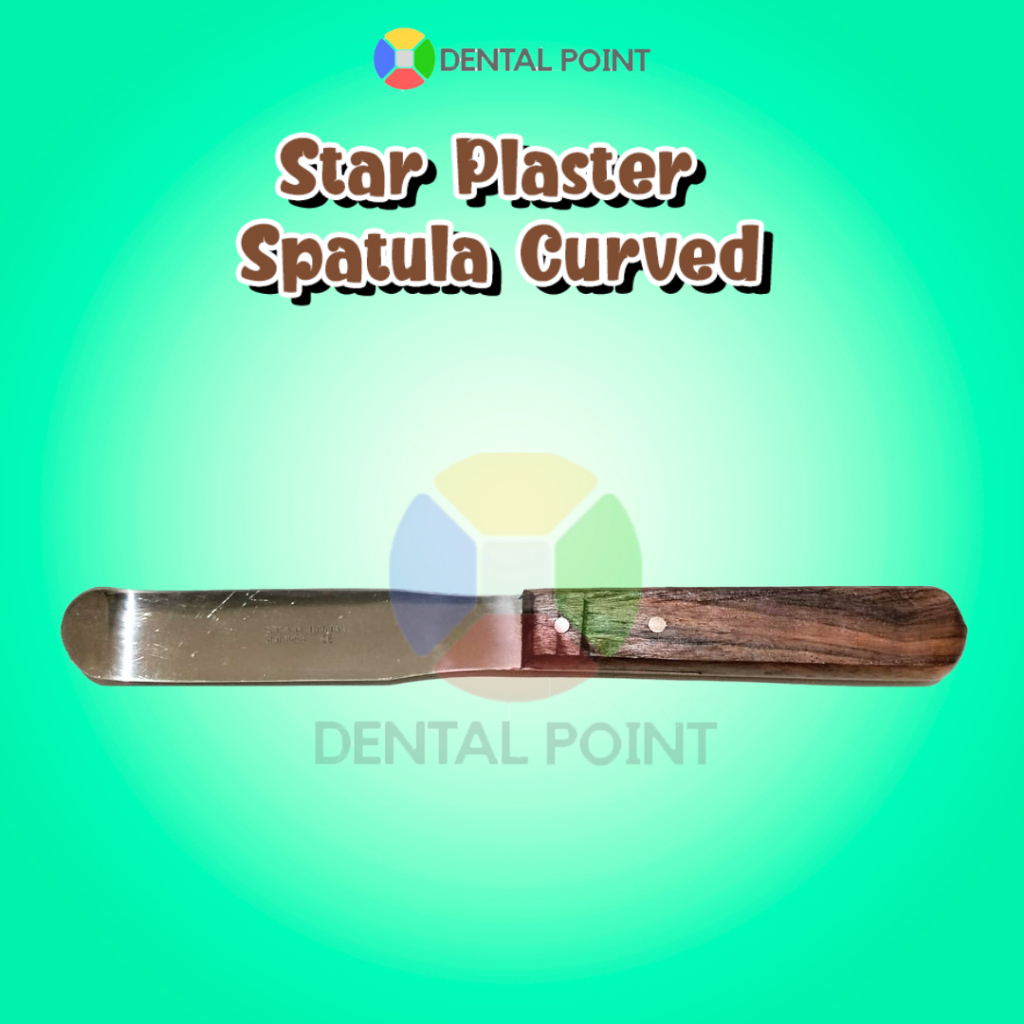 STAR Plaster Spatula Curved / Spatel Gipsum Gypsum Dental Stone / Pengaduk Gips Dental Gigi Model