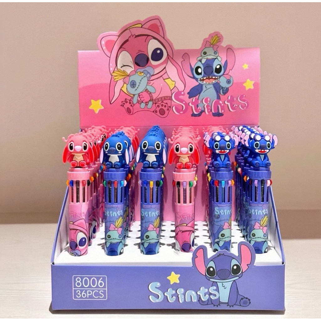 

Pen 10 Warna Stitch Pulpen Cetek 10 Warna Karakter Disney Stitch Angel