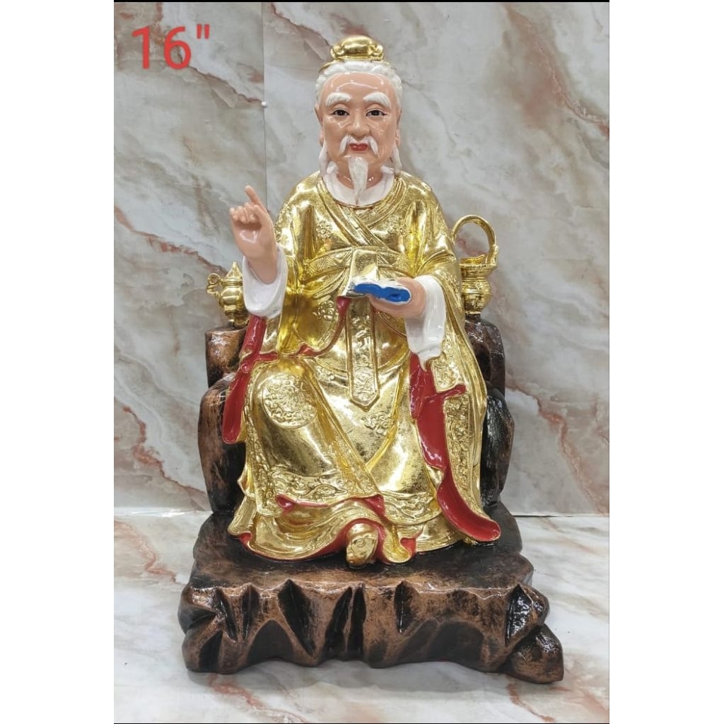 patung dewa obat / huat to / huatto - fiber - 16inch