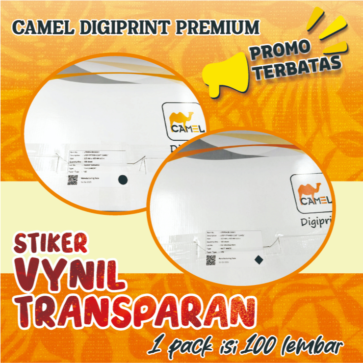 

BAHAN STIKER VYNIL TRANSPARAN CAMEL DIGIPRINT PREMIUM
