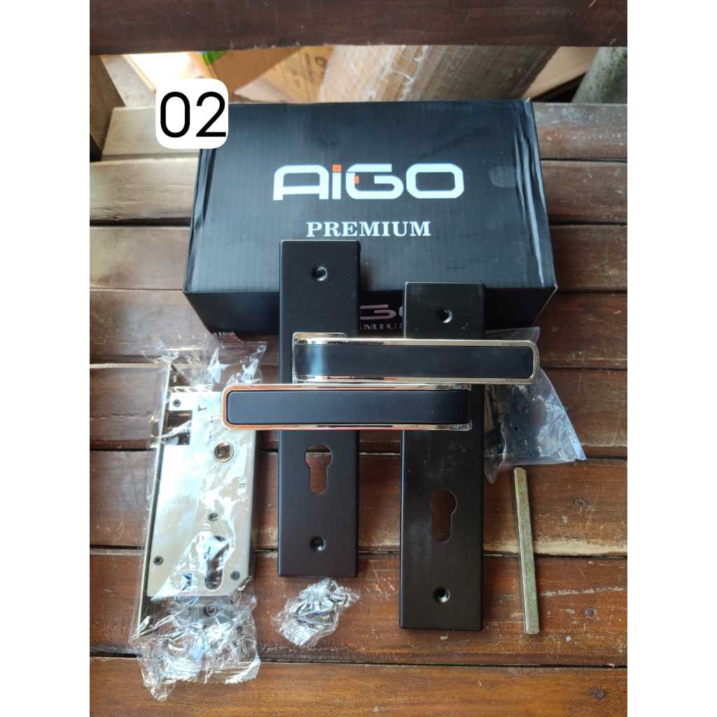 Kunci Pintu Tanggung AIGO/Kunci Pintu AIGO 20CM/Selot Pintu Komplit Aigo PREMIUM