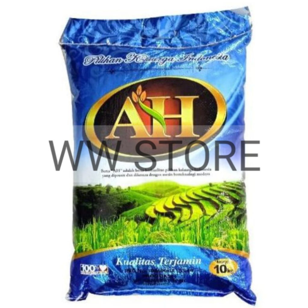 

Beras berkualitas pilihan keluarga Indonesia AH Kualitas Terjamin 10kg