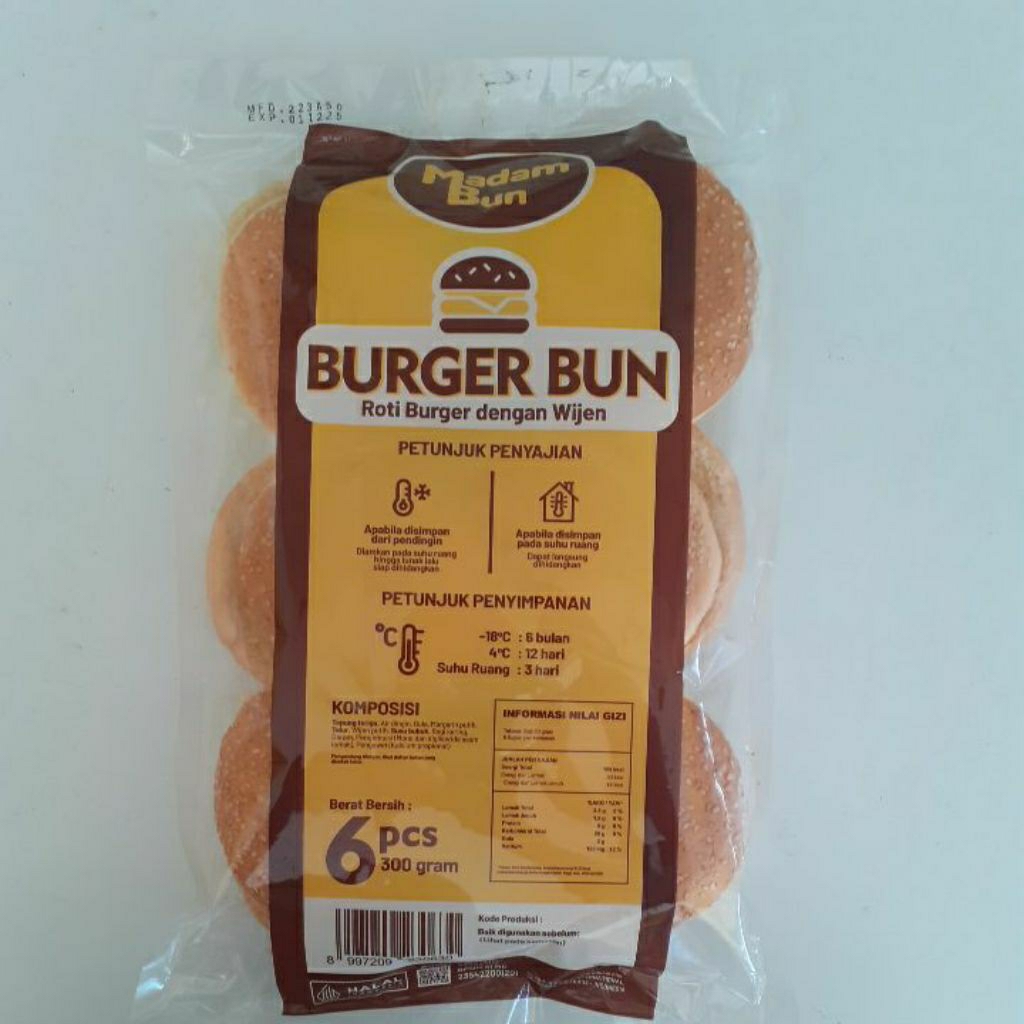 

ROTI BURGER MADAM BUN ISI 6