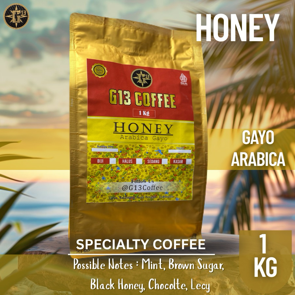 

KOPI GAYO ARABICA HONEY SPECIALTY ARABIKA ACEH BUBUK / BIJI 1 Kg