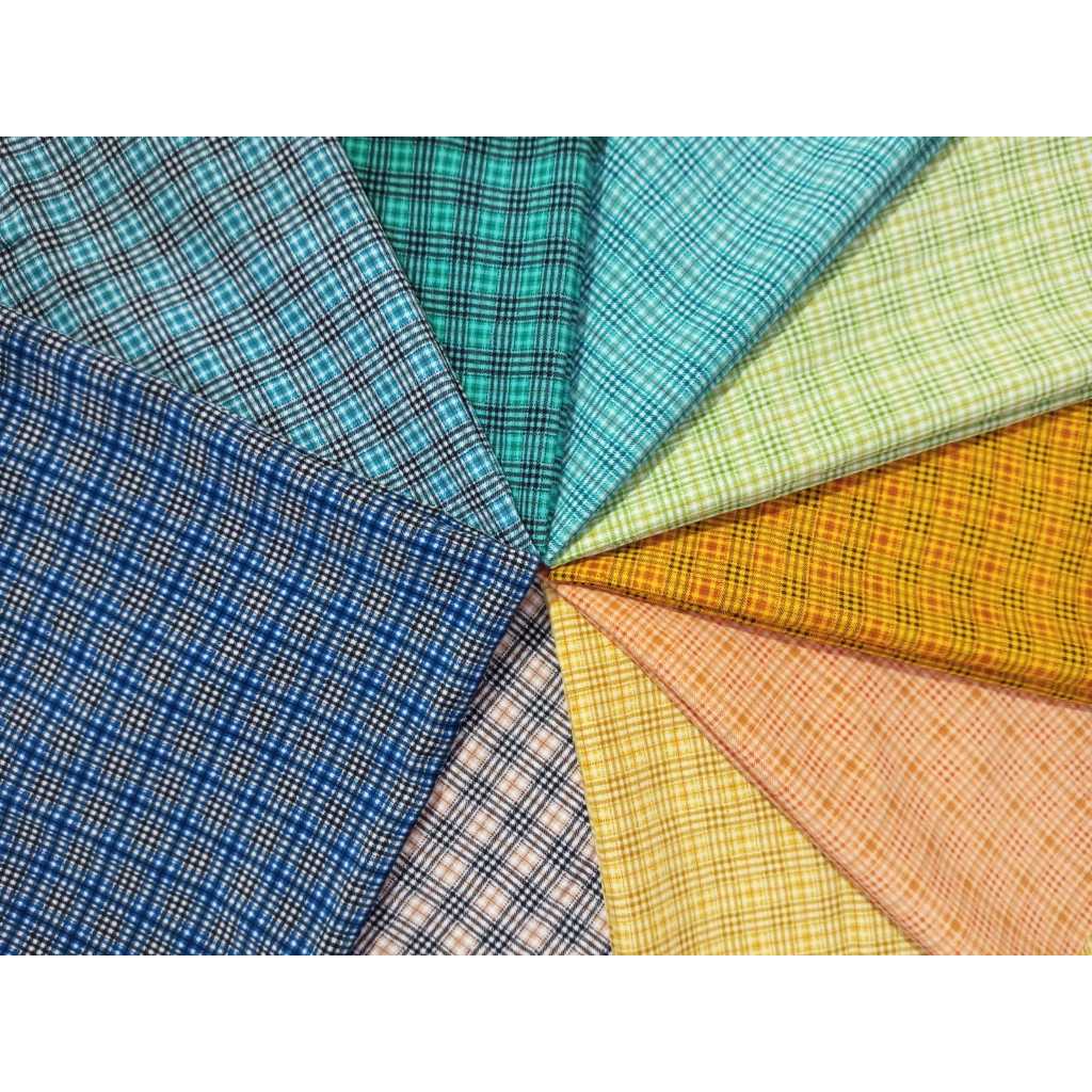 Kain Sanwos BSY Premium Motif Kotak Kotak Kecil Meteran