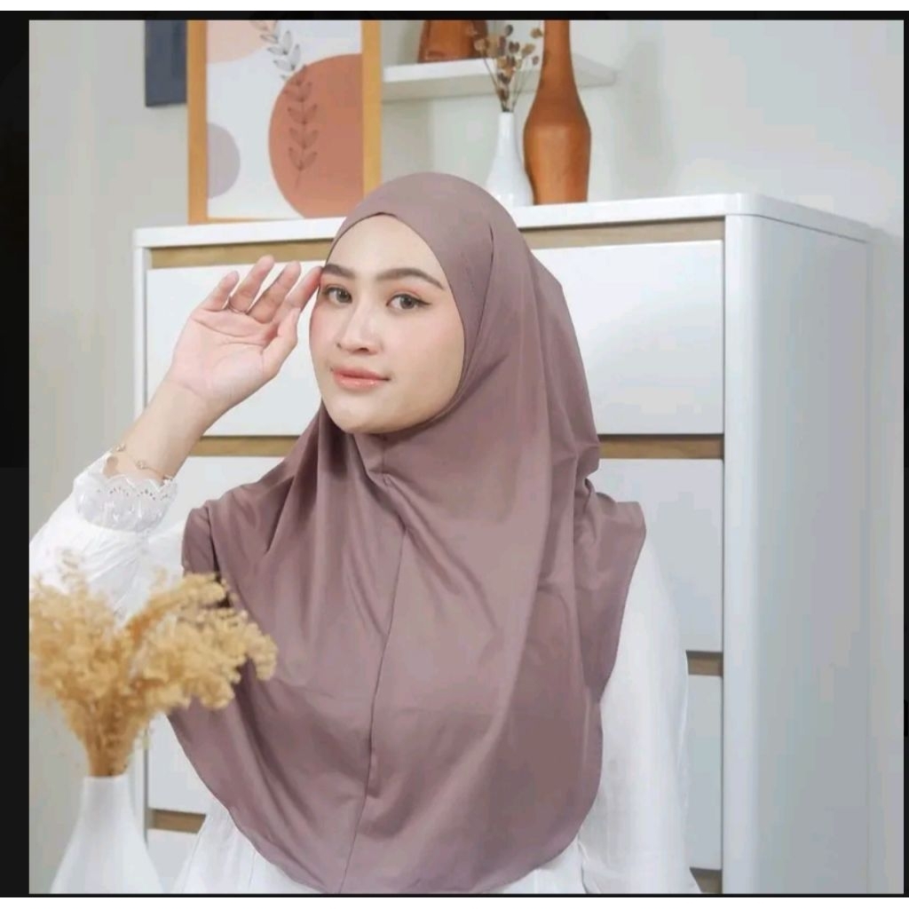 jilbab bergo instan tanpa pet premium-kerudung instan