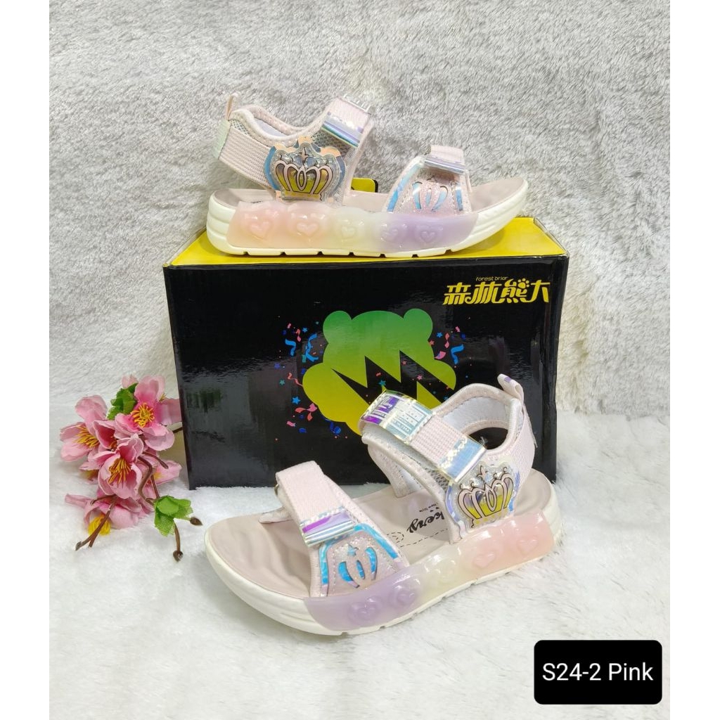 SANDAL GUNUNG LAMPU KIDS ANAK CEWEK IMPORT KEKINIAN LEMBUT DAN RINGAN