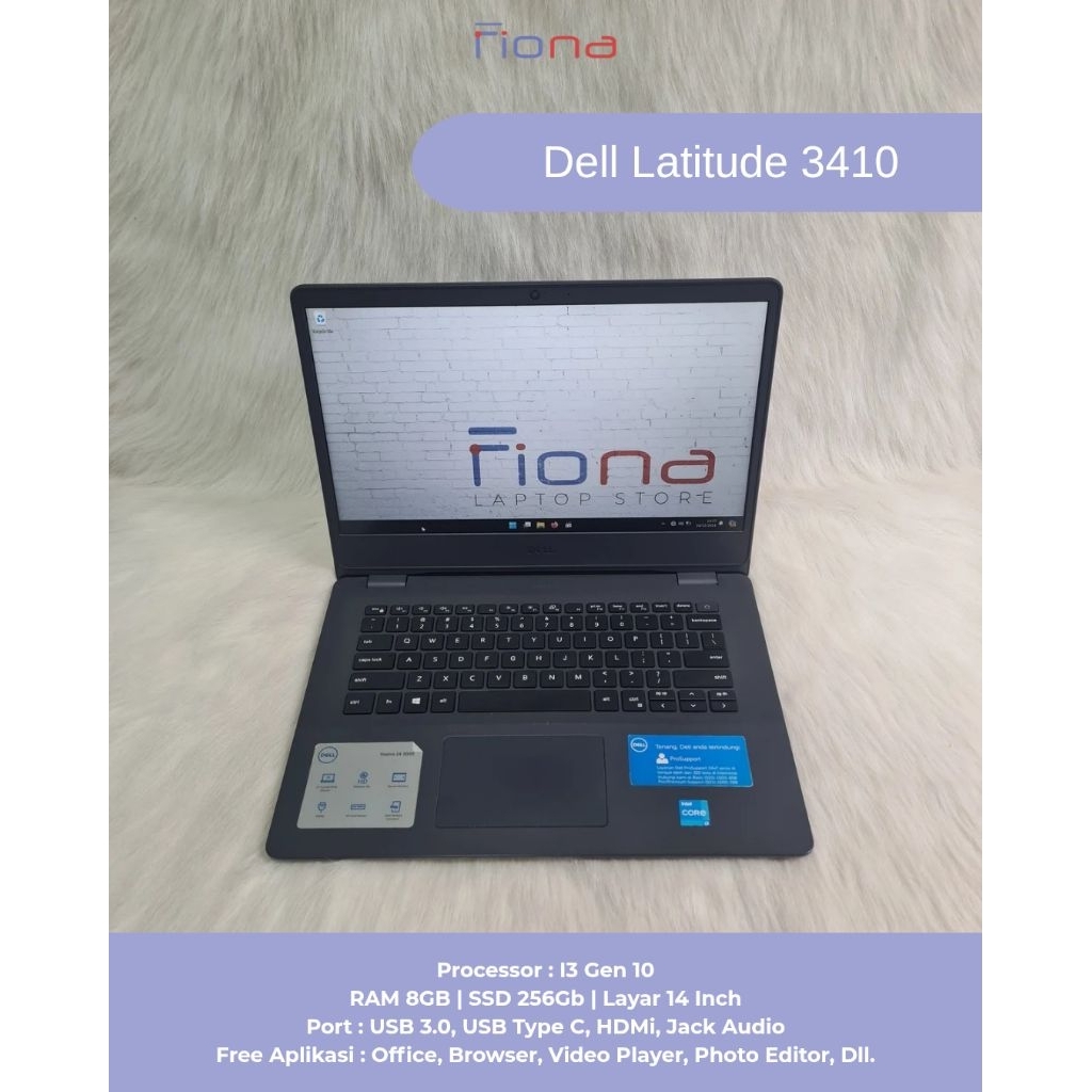 DELL Latitude 3410| I3 Gen 10| Ram 8Gb| Ssd 256Gb