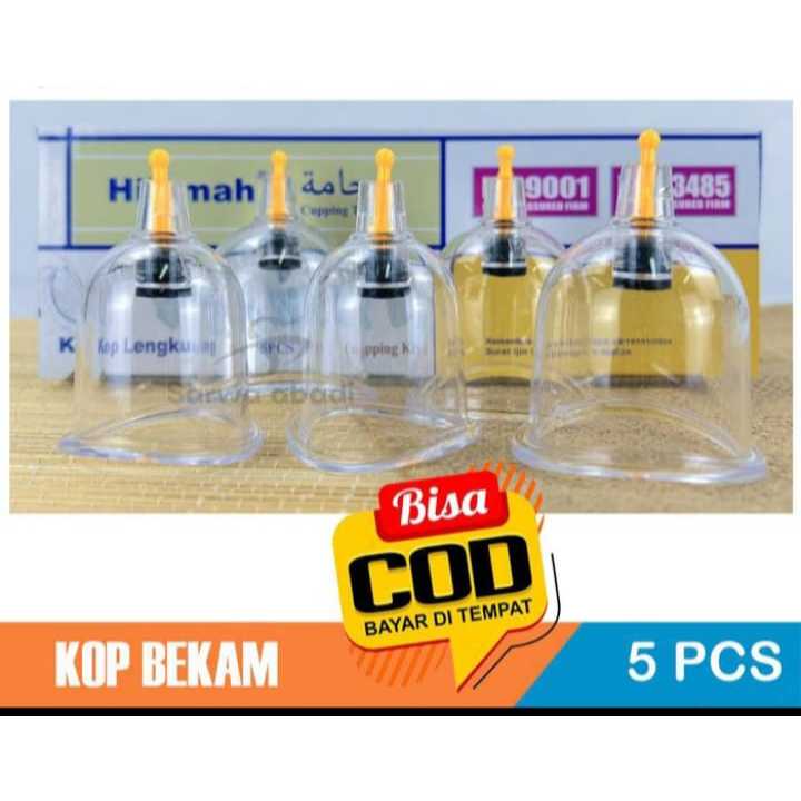 Kop Bekam Lengkung / Kop Bekam Bengkok Hijamah Isi 5 Pcs