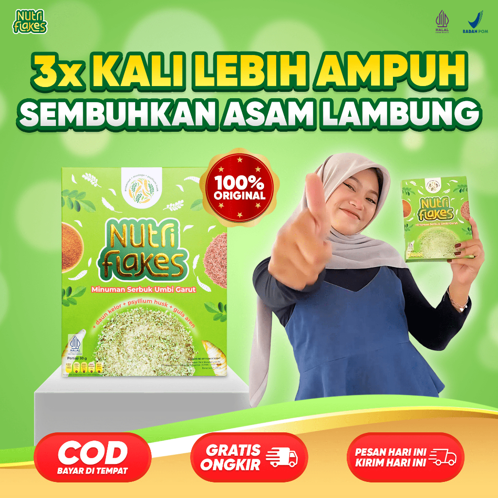 

Nutriflakes Original Sereal Umbi Garut - Atasi Asam Lambung Maag Gerd Pencernaan Sehat