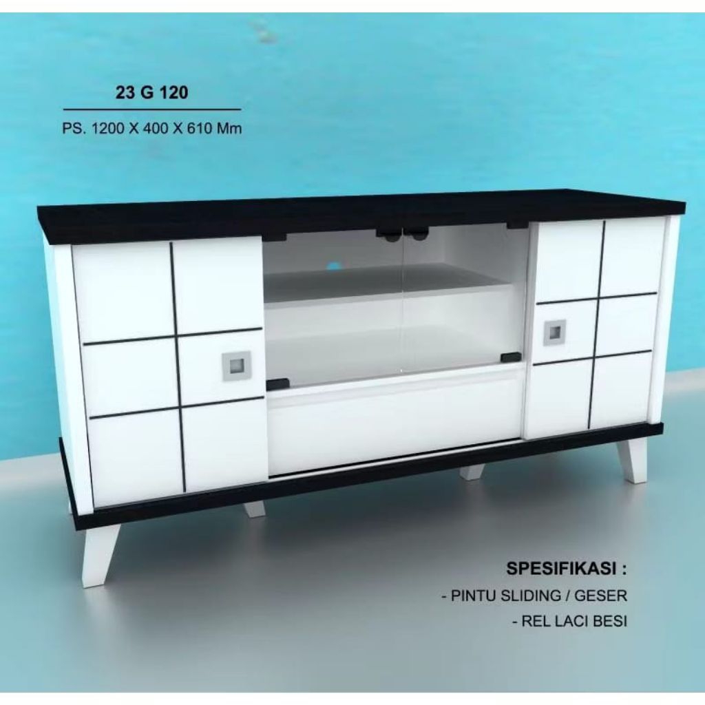 Meja tv/buffet tv minimalis pintu sliding 23 G 120