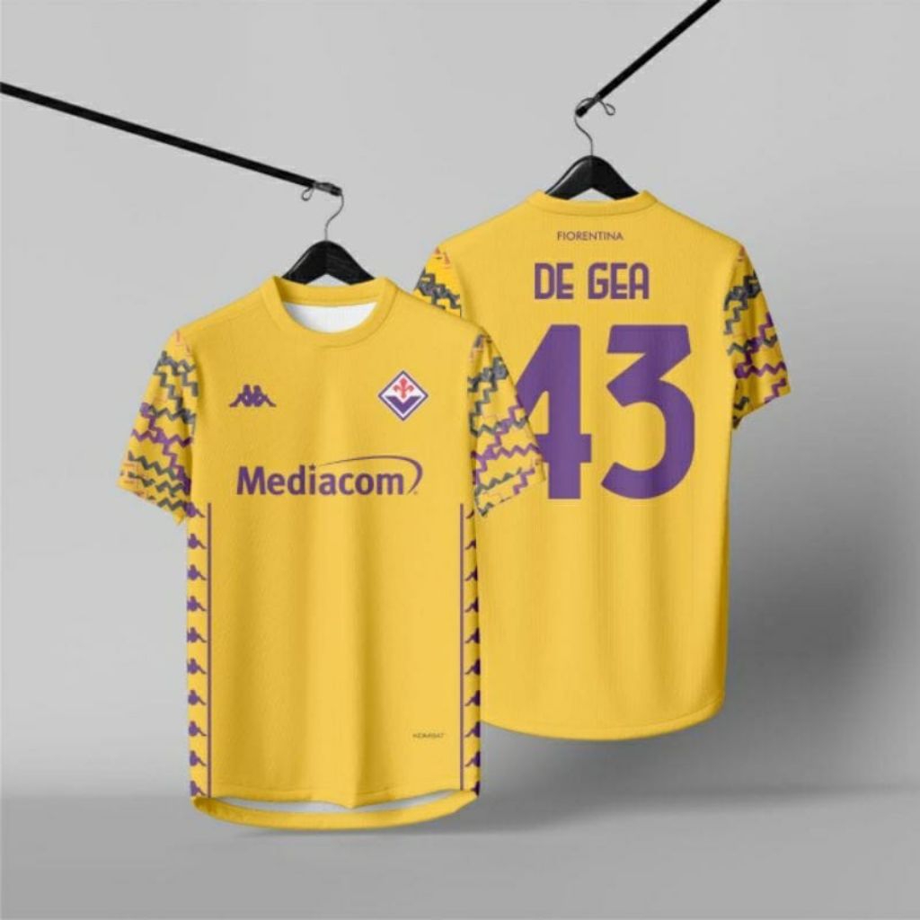 kaos jersey keeper fiorentina spesial DE GEA.[gratis ganti nama dam momer punggung