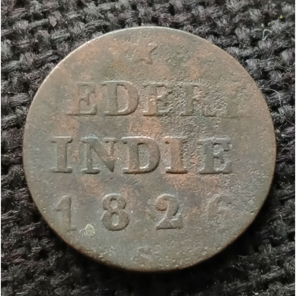 Koin Kuno Nederl Indie 1/4 Stuiver tahun 1826 S zaman Belanda