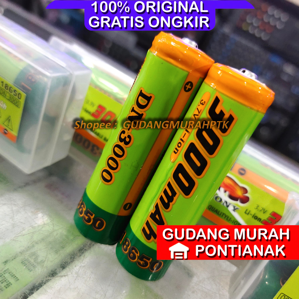 Battery Baterai Senter Kepala DONY DN-3000 3000mah ORIGINAL  [HARGA PER SATU PCS]