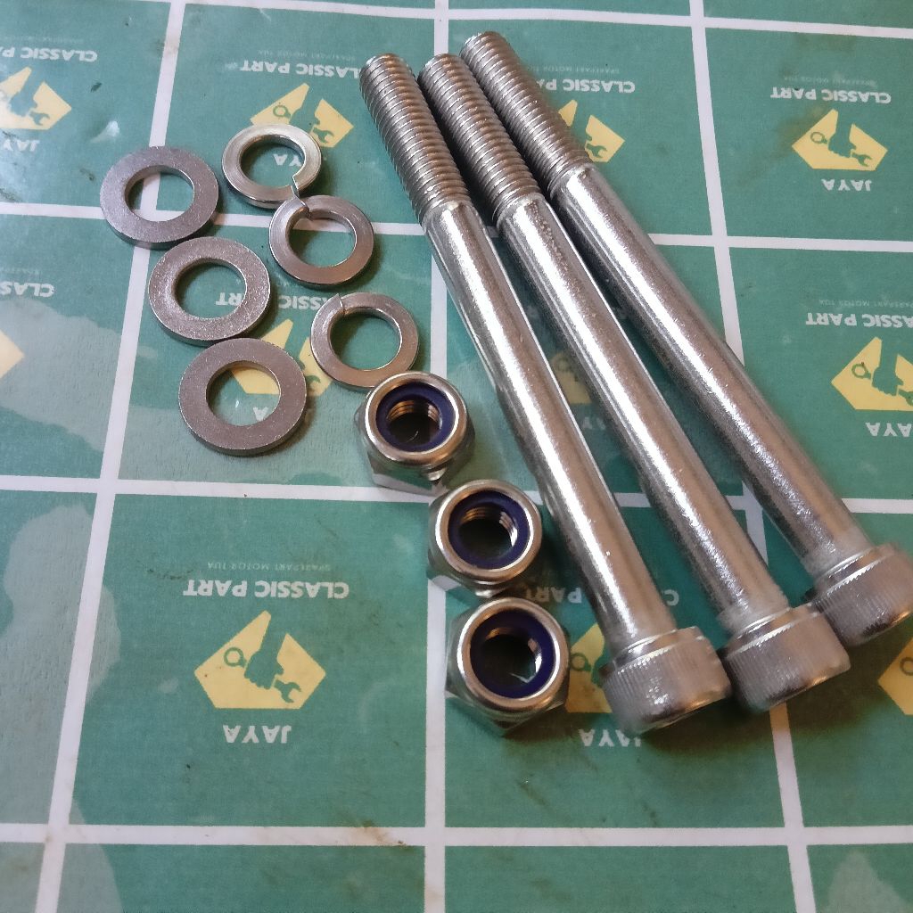 BAUT PANGKON MESIN KARISMA SUPRA X 125 PGM-FI HELM IN ORIGINAL STAINLESS STEEL