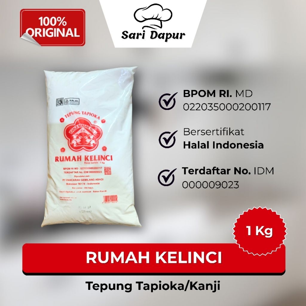 

RUMAH KELINCI Kanji/Tepung Tapioka 1Kg