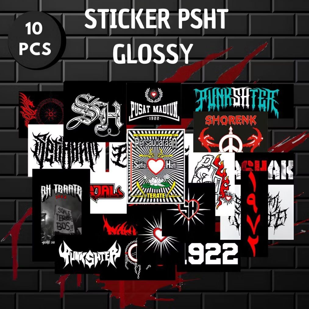 

Stiker PSHT-Shining heart- Terjal-Gashak-Shorenk- 1922 Keren Aesthetic murah 5000-an