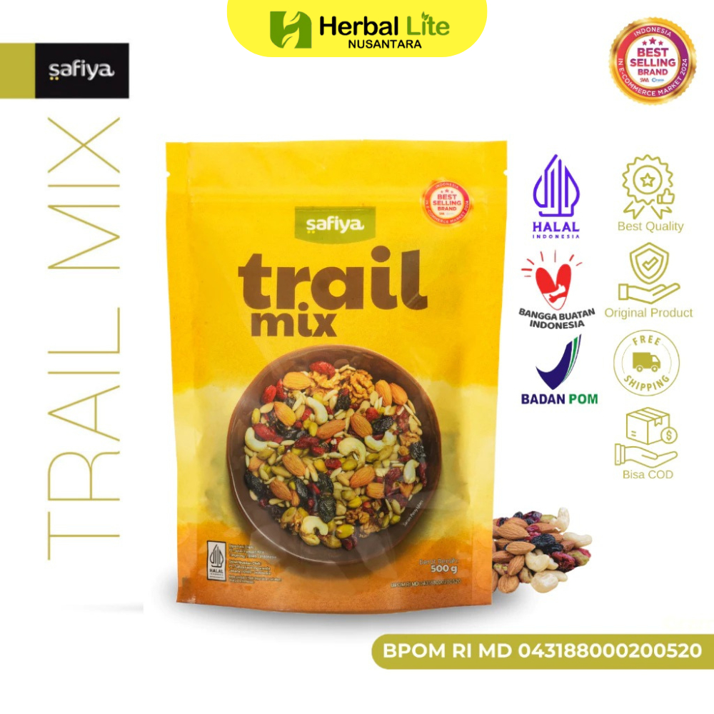 

Safiya Trail Mix Original 500 Gram Dried Fruit Roasted Premium