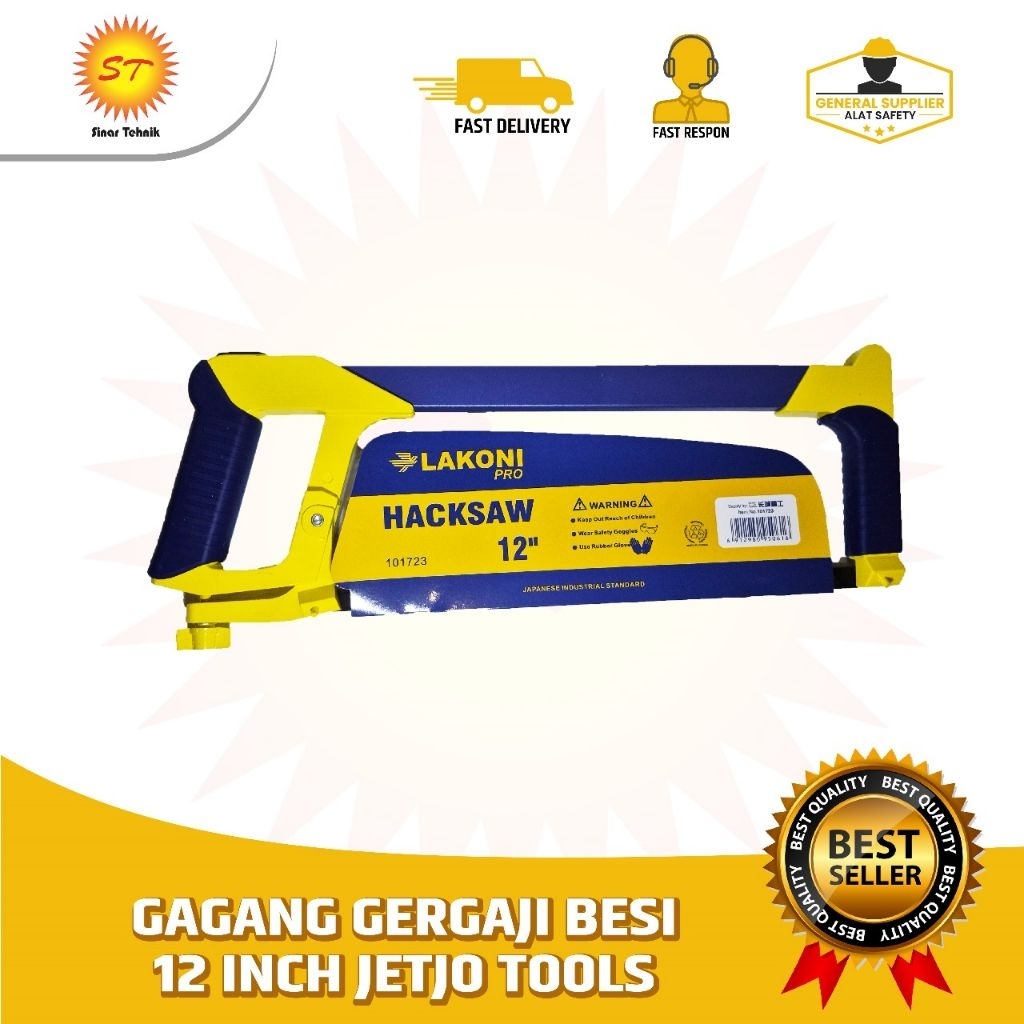 Gergaji Besi 12" / Hacksaw 12 Inch JETJO TOOLS / LAKONI PRO
