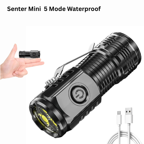 Senter LED Super Terang Senter LED Super Terang Jarak Jauh Center Mini Rechargeable | 3 Jenis Sumber