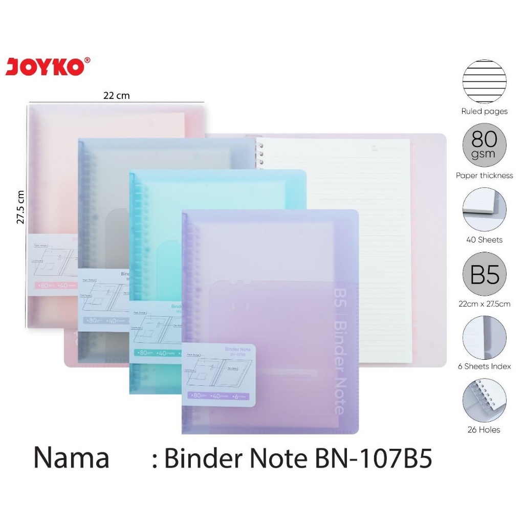 

Binder Note Buku Binder Joyko B5 BN 107B5