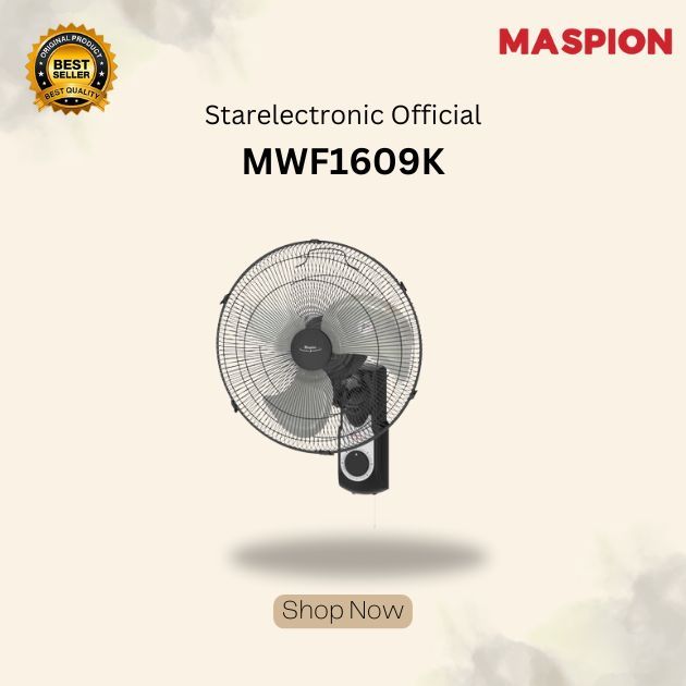 MASPION MWF 1609 K/MASPION WALL FAN MWF1609K 16 INCH/MASPION KIPAS ANGIN DINDING MWF 1609K/MWF1609K