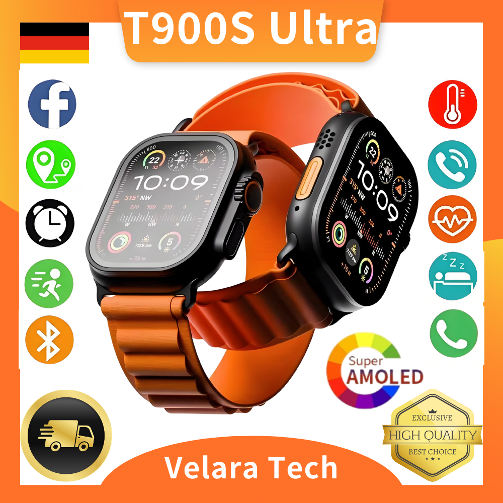 T900Ultra Smartwatch Series 8 Ultra Big Screen 2.09 Inch Wireless charging Impor asli dari Jerman