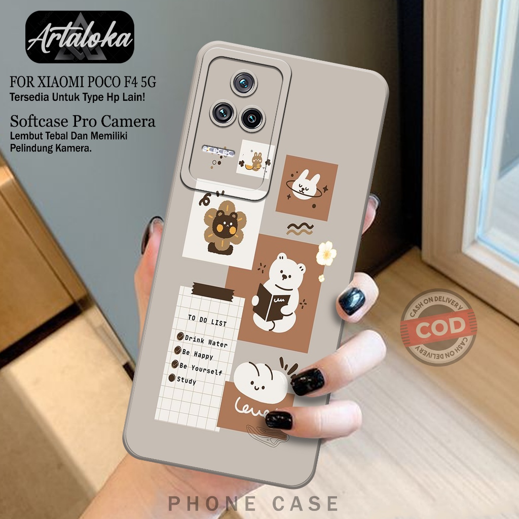Softcase Hp Xiaomi Poco F4 5G Fashion Case Kartun Case Poco F4 5G Silikon TPU Pro Camera Casing Poco