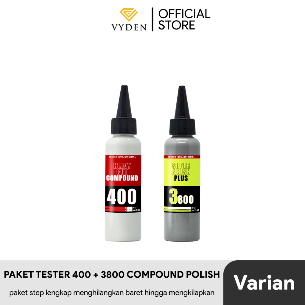 TERLARIS PAKET MENZERNA 400 Kompon Kasar dan 3800 Kompon Halus Pengkilap Body Halus Mobil Motor
