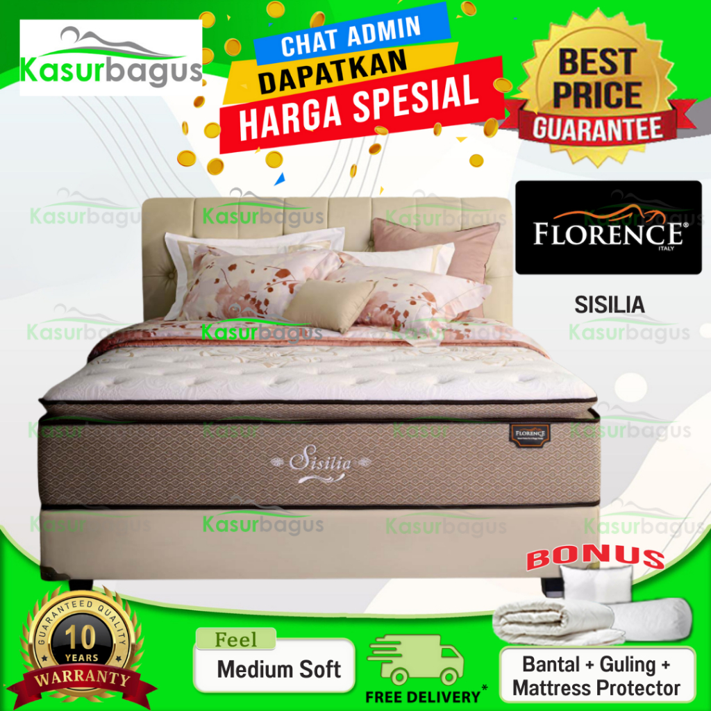 Florence Kasur Springbed Sisilia - Full Set 120x200