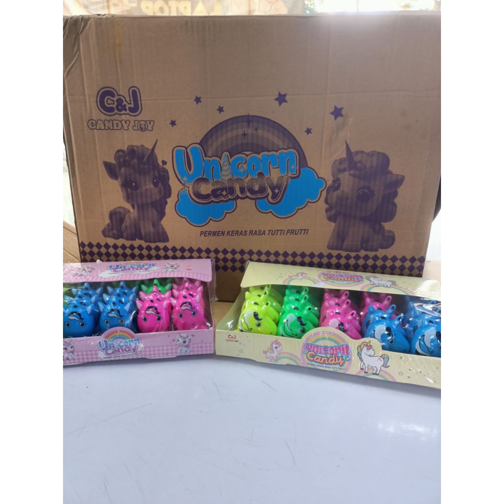 

Permen UNICORN CANDY aneka rasa buah berhadiah mainan dan sticker