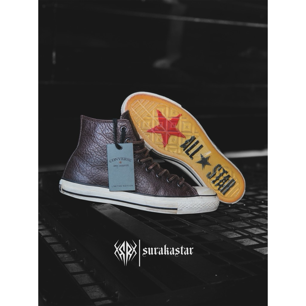 CONVERSE JOHN VARVATOS TUMBLED LEATHER BROWN