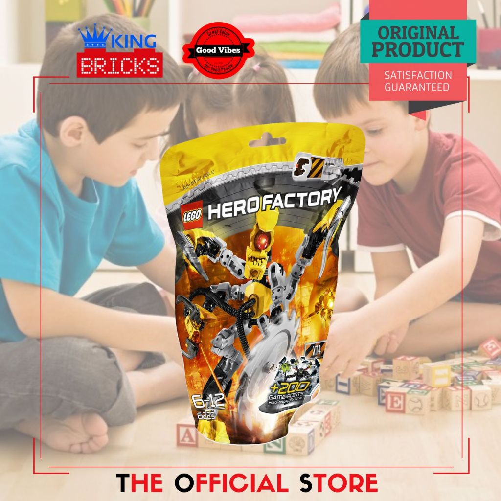 LEGO Original HERO FACTORY 6229 XT4 - Mainan Anak Robot Edukasi Robot Tehnik