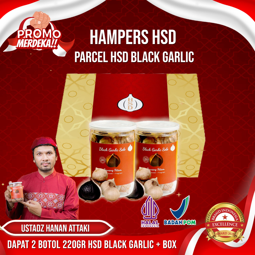 

Hampers Premium HSD Black Garlic 220gr 2 Botol | Paket Sehat & Eksklusif