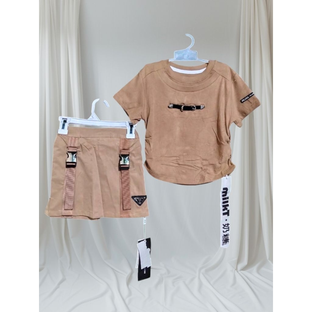 LC_SETELAN ROK SEPAN MINI PRAD SETELAN ROK PENDEK ANAK PEREMPUAN SIZE 110-150