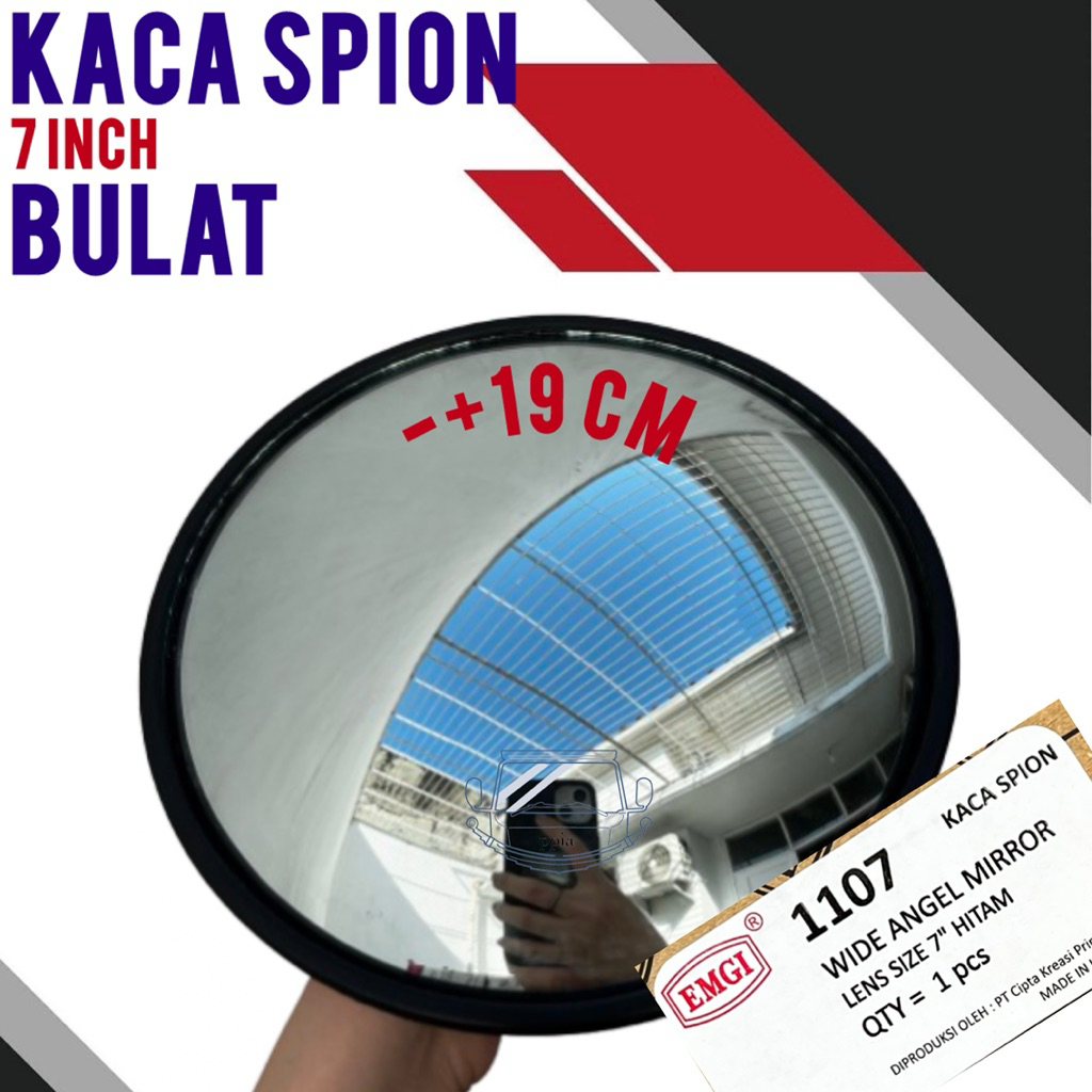 Kaca spion bulat 7inch Kaca spion bundar EMGI Wide angle mirror Kaca spion fuso 1107 aksesori kaca s