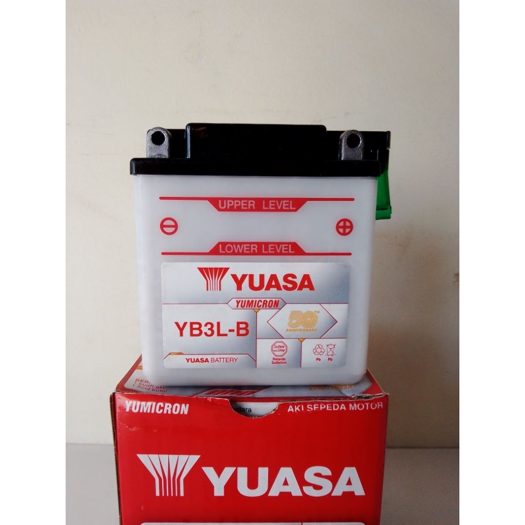 AKI YUASA YUMICRON YB3L-B 12V 3Ah AKI BASAH ACCU BATTERY RX KING SATRIA 2T NINJA R  ORIGINAL