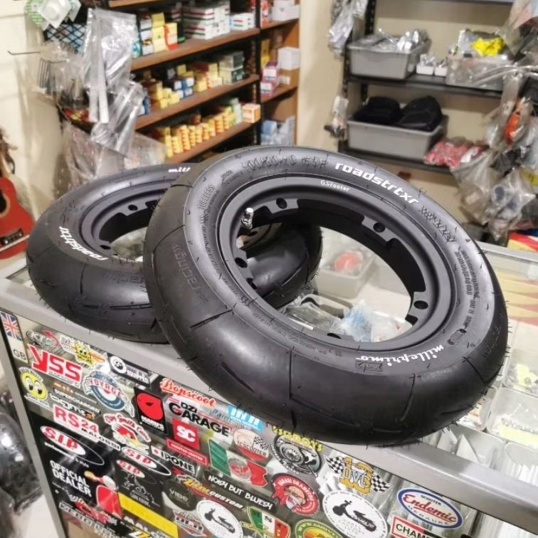 Velg Tubeless Vespa Ring 10 MG Black Gscooter set Ban Milleprimo Road Rsx003 soft compound Ring 10 s
