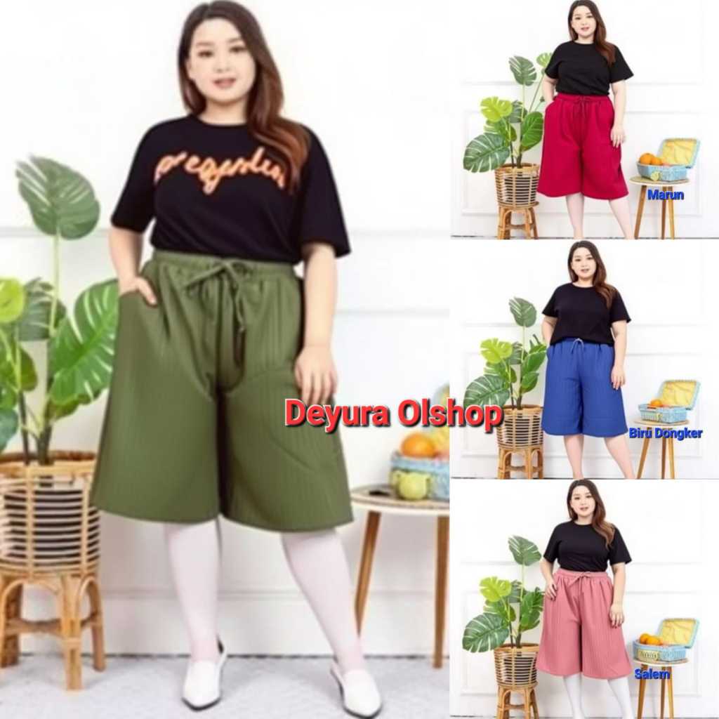 Kulot pendek knit dewasa bb 40kg - 130kg