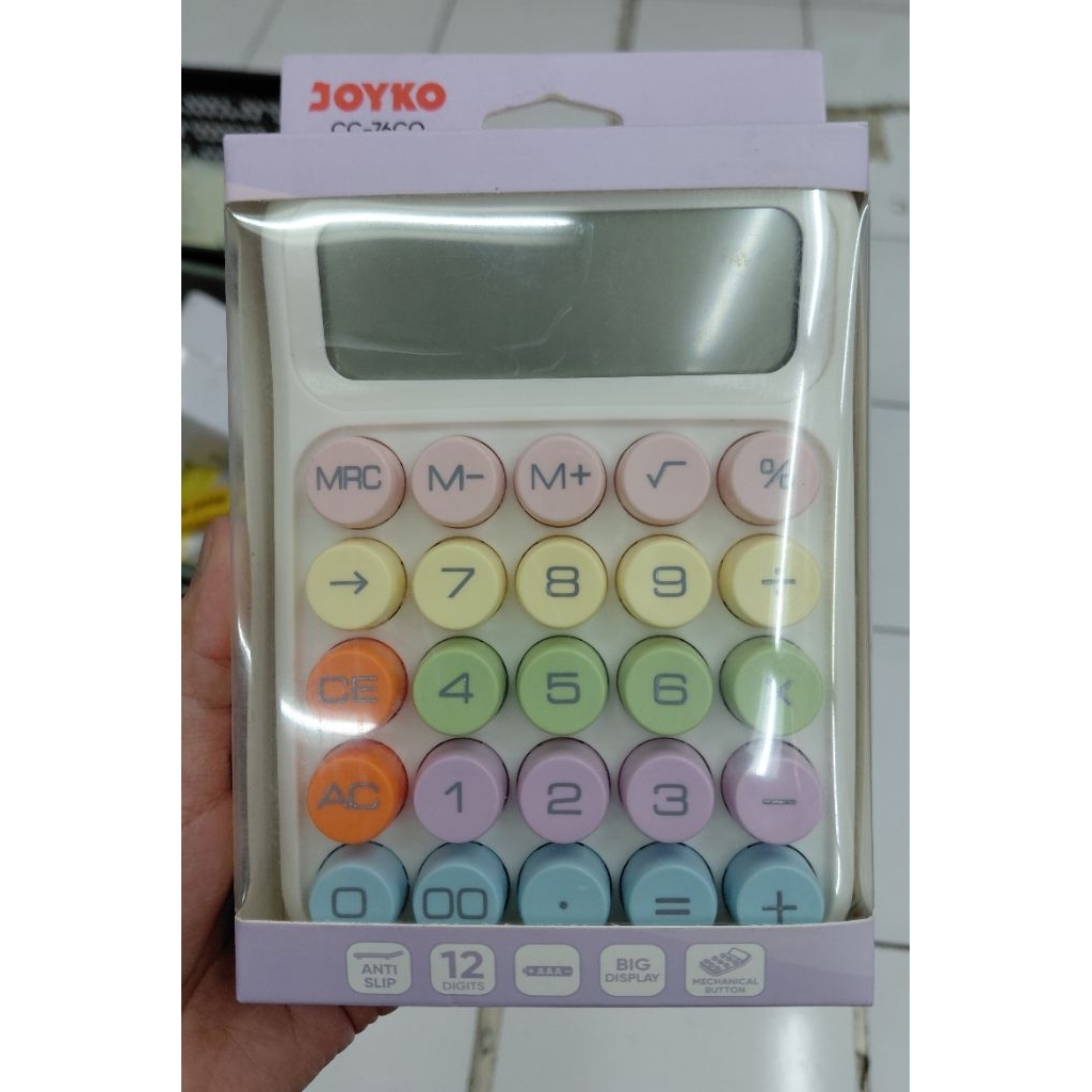 

Kalkulator Murah Lucu Merk Joyko Warna Pastel Tombol Timbul