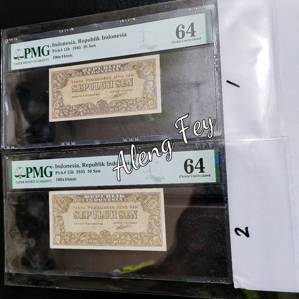uang kuno 10 Sen 1945 PMG