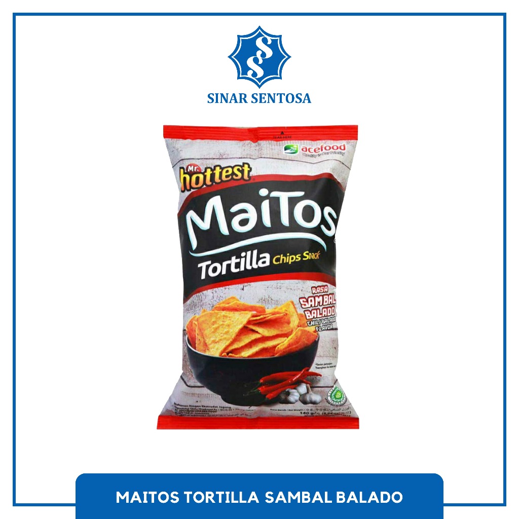 

Maitos Tortilla Chips Sambal Balado | Snack Renyah Gurih Pedas