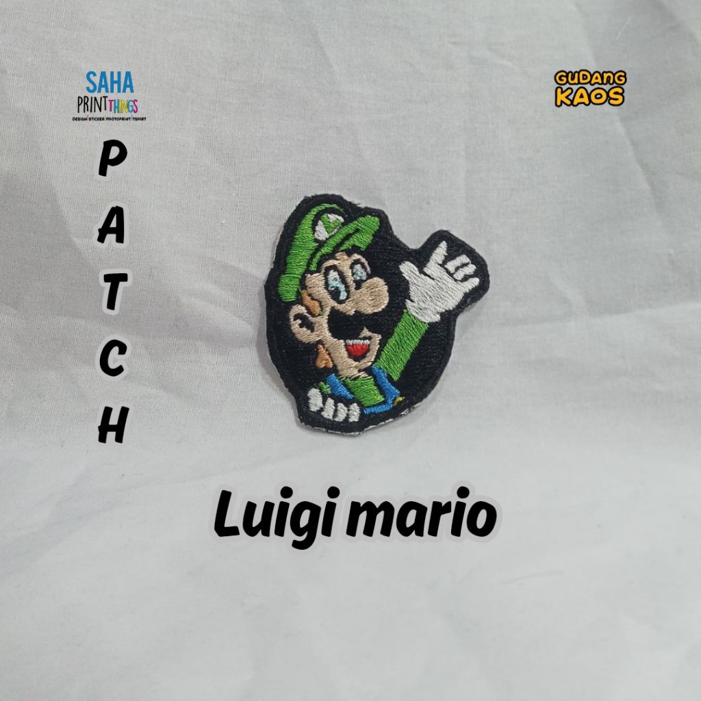 PATCH EMBLEM BORDIR LUGI MARIO