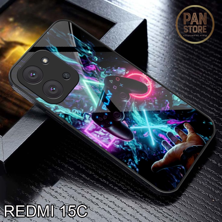 Softcase Glass case Redmi 15C Terbaru 2025 - Case - Softcase Redmi 15C  Mewah Elegant full cover